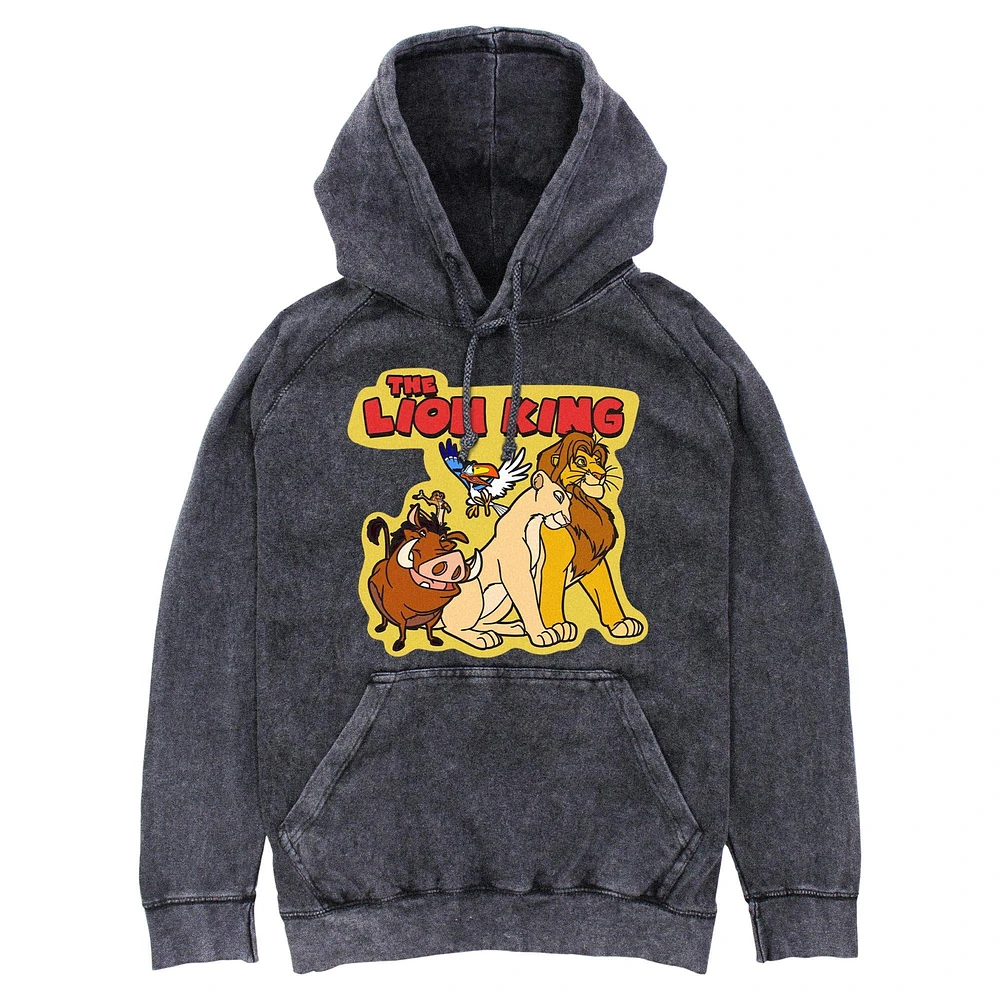 Disney The Lion King Group Cut Out Mineral Wash Hoodie