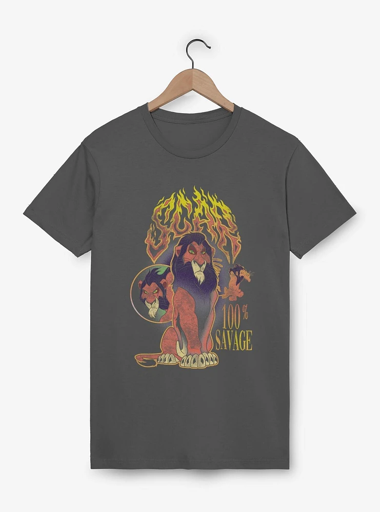 Disney The Lion King Scar 100 Percent Savage Garment Dye T-Shirt