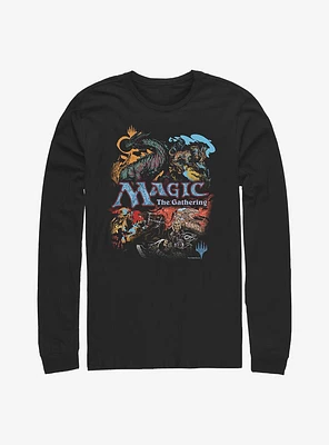 Magic: The Gathering Vintage Collage Long-Sleeve T-Shirt