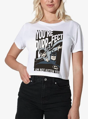 DC Comics Batman Catwoman You're Purrfect Women's Crop Top T-Shirt