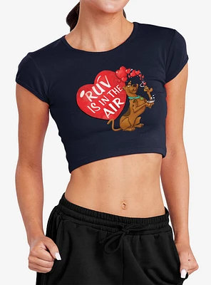 Scooby-Doo! Ruv Is The Air Cap Sleeve Baby Rib Women's Crop Top