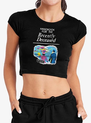 Beetlejuice The Handbook Cap Sleeve Baby Rib Women's Crop Top