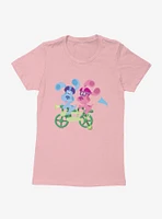 Blue's Clues Blue and Magenta Womens T-Shirt