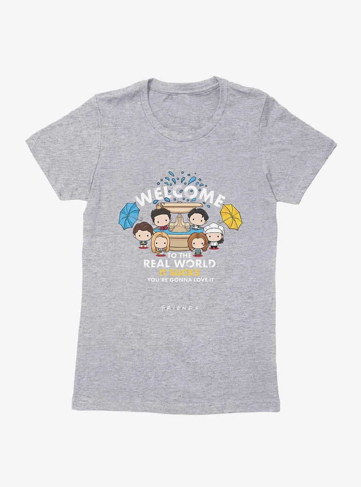 Friends Chibi Fountain Welcome Womens T-Shirt