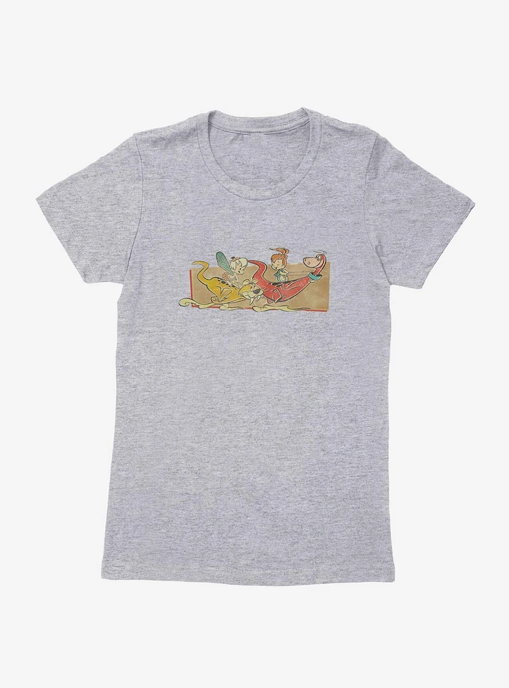 The Flintstones Bamm-Bamm And Pebble's Race Womens T-Shirt