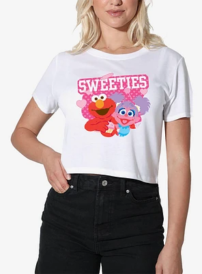 Sesame Street Sweeties Elmo and Abby Women's Crop Top T-Shirt