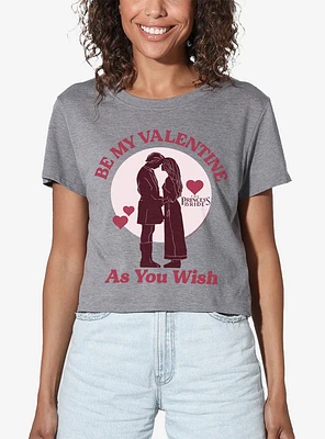 The Princess Bride Be My Valentine As You Wish Women's Crop Top T-Shirt