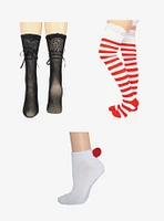 RED! 3-Pair Socks