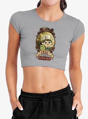Over The Garden Wall Greg Poster Cap Sleeve Baby Rib Women's Crop Top