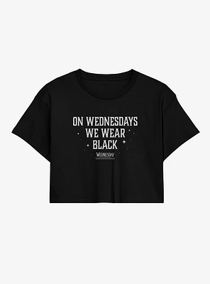 Wednesday We Wear Black Womens Crop T-Shirt