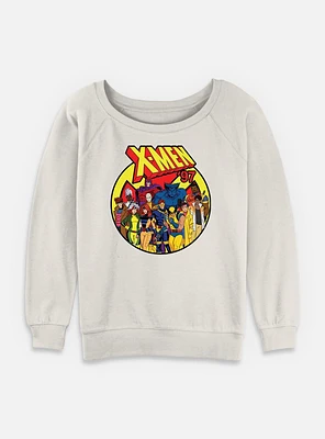 Marvel X-Men 97 Retro Icon Womens Slouchy Sweatshirt
