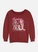 Disney The Little Mermaid Retro Ariel Collage Womens Slouchy Sweatshirt