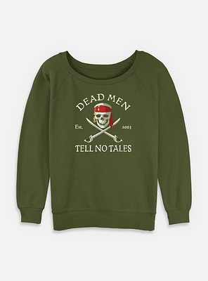 Disney Pirates of the Caribbean Dead Men Tell No Tales Womens Slouchy Sweatshirt