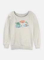 Pokemon Bulbasaur Charmander Squirtle Nap Time Womens Slouchy Sweatshirt