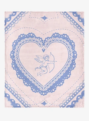 Vintage Hearts 50x60" Silk Touch Throw Blanket