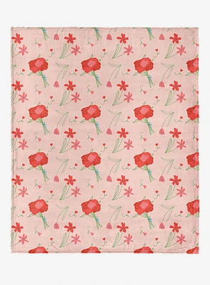 Flowers 60x80" Silk Touch Throw Blanket