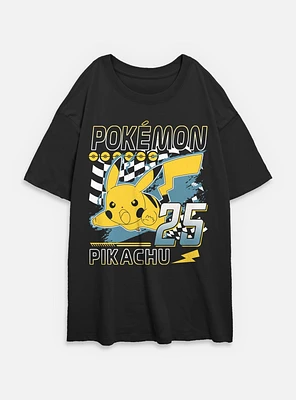 Pokemon Pikachu Lighting Strike Womens Oversized T-Shirt