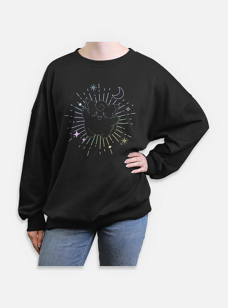 Pokemon Celestial Clefairy Womens Oversized Sweatshirt