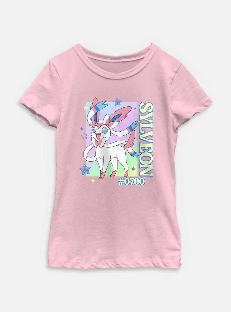 Pokemon Sylveon Stars Frame Youth Girls T-Shirt