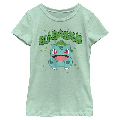 Pokemon Bulbasaur Grass Type  Youth Girls T-Shirt