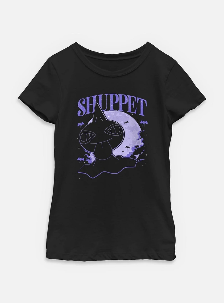 Pokemon Shuppet Sppoky Vibes Youth Girls T-Shirt