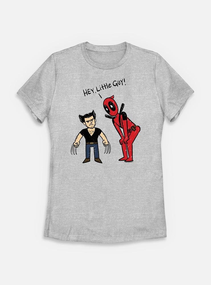Marvel Deadpool & Wolverine Hey Little Guy Womens T-Shirt