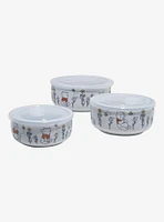 Disney Winnie the Pooh Floral Wax Resist Bowl & Lid Set