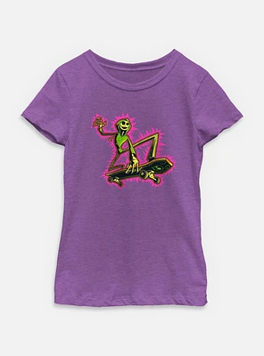 The Nightmare Before Christmas Skating Jack Youth Girls T-Shirt