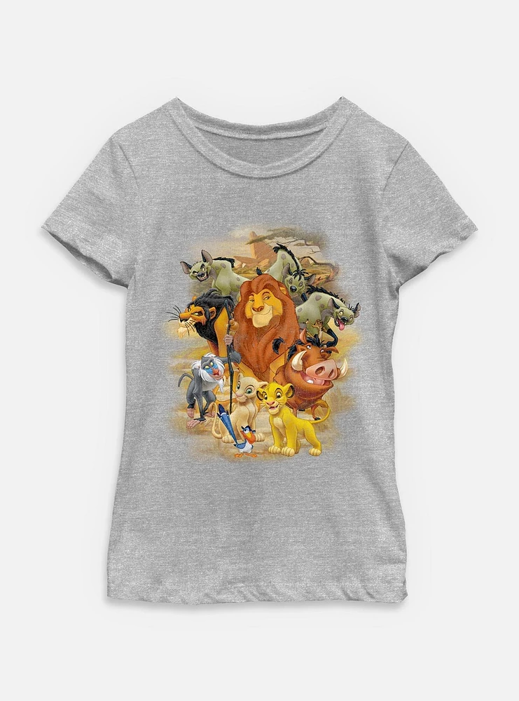 Disney The Lion King Group Portrait Youth Girls T-Shirt