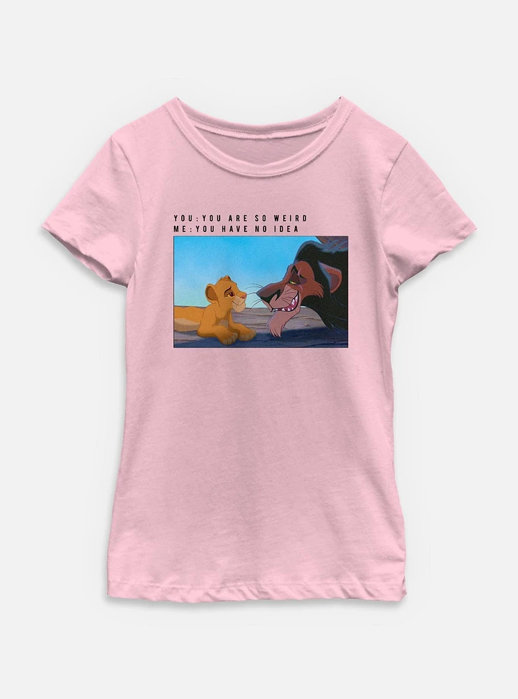 Disney The Lion King Stay Weird Scar Youth Girls T-Shirt