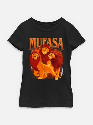 Disney The Lion King Mufasa Collage Youth Girls T-Shirt