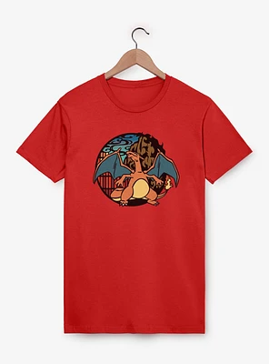 Pokemon Charizard Badge Icon T-Shirt