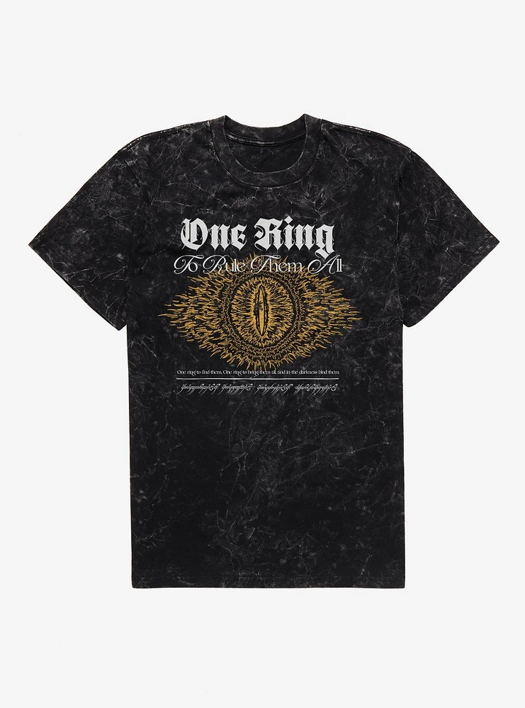 The Lord Of Rings One Ring Eye Sauron Mineral Wash T-Shirt