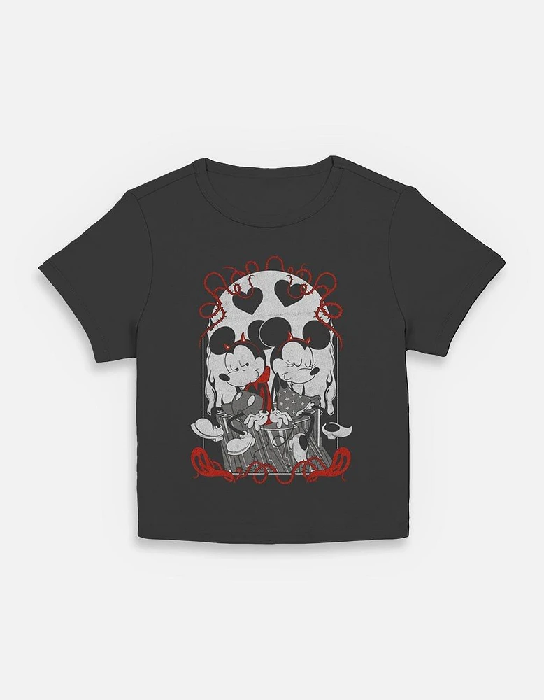 Disney Mickey Mouse & Minnie Goth Tarot Womens Baby T-Shirt