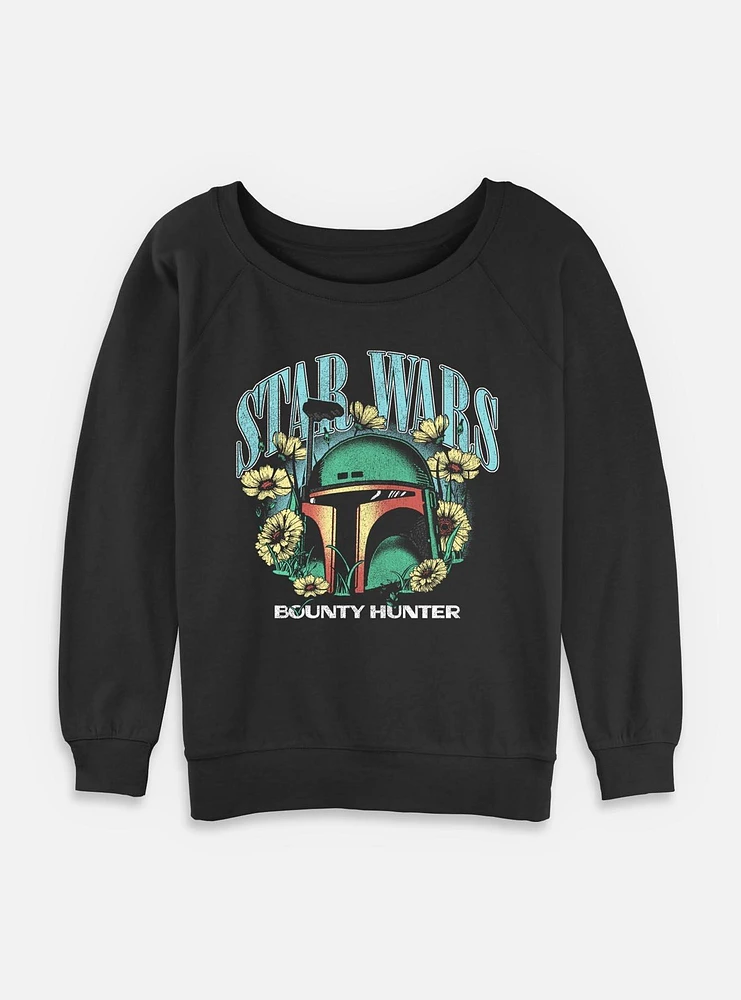 Star Wars Boba Fett Bounty Hunter Womens Slouchy Sweatshirt