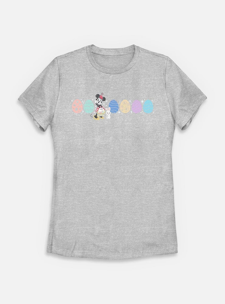 Disney Minnie Mouse Easter Egg Lineup Womens T-Shirt