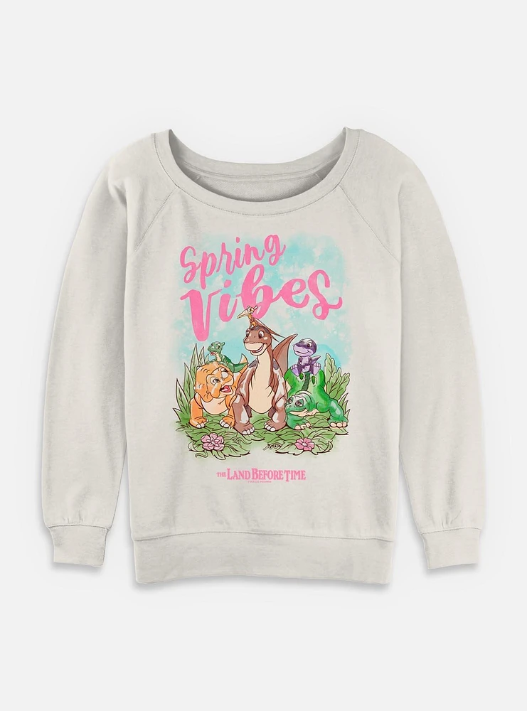 The Land Before Time Sunset Silhouette Girls T-Shirt Plus Spring Vibes Dinos Womens Slouchy Sweatshirt