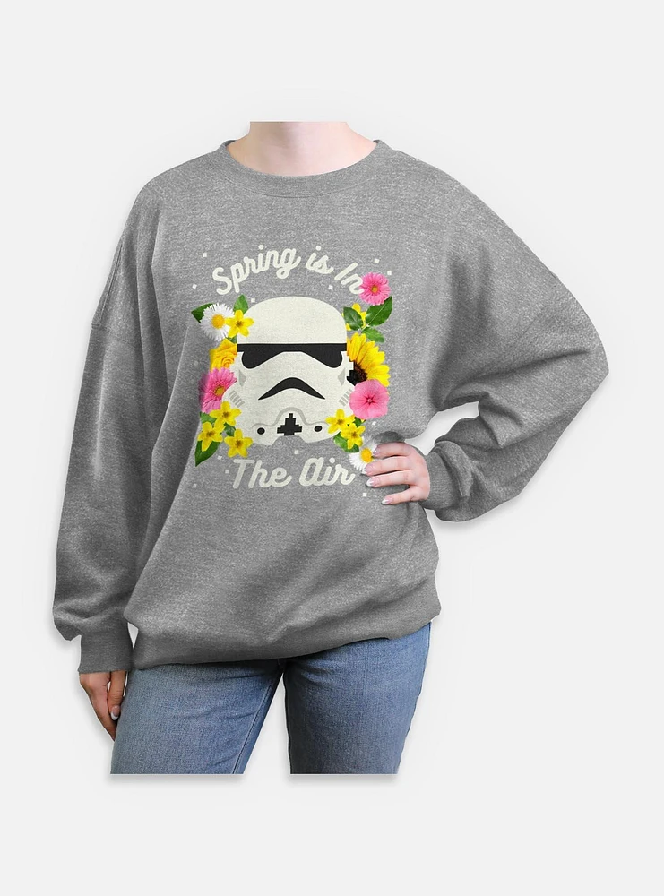 Star Wars Spring Is The Air Floral Womens Oversized Sweatshirt