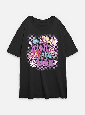 The Powerpuff Girls Bubbles With Cami Go Flow Womens Oversized T-Shirt
