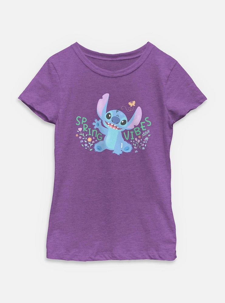 Disney Lilo & Stitch Spring Vibes Youth Girls T-Shirt