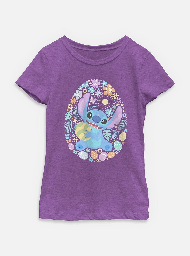 Disney Lilo & Stitch Easter Egg Hunt Youth Girls T-Shirt