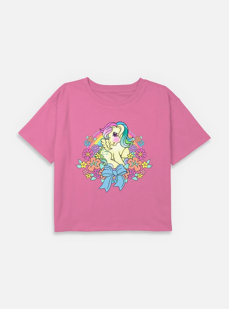 My Little Pony Made The 80s Girls Slouchy Sweatshirt Spring Youth Boxy Crop T-Shirt