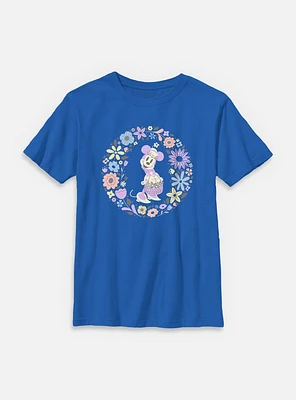 Disney Minnie Mouse And Flowers Youth T-Shirt