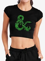 Dungeons & Dragons Shamrock Logo Cap Sleeve Baby Rib Women's Crop Top