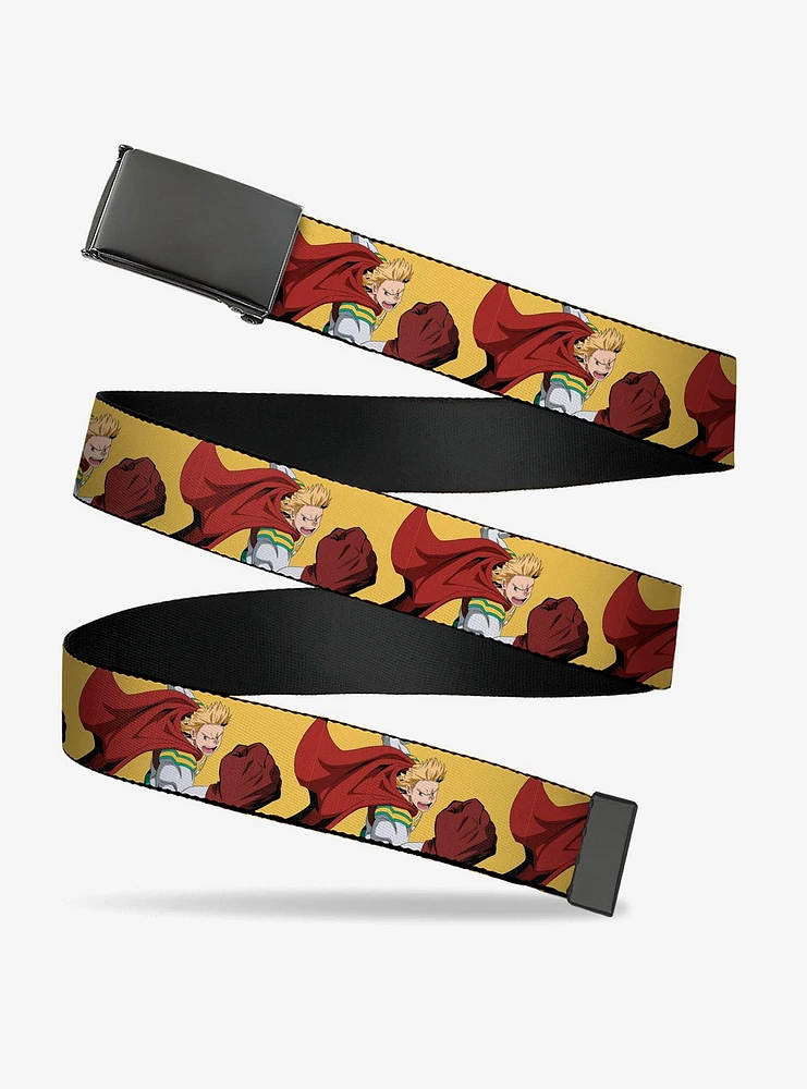 My Hero Academia Mirio Togata Upper Cut Pose Yellow Flip Web Belt