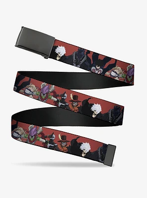 My Hero Academia Villains Group Pose Red Flip Web Belt