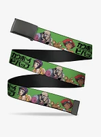 Cowboy Bebop Crew Group Pose & Title Logo Green Black Flip Web Belt