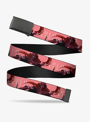 Solo Leveling Blood Red Commander Igris Pose & Logo Peach Flip Web Belt