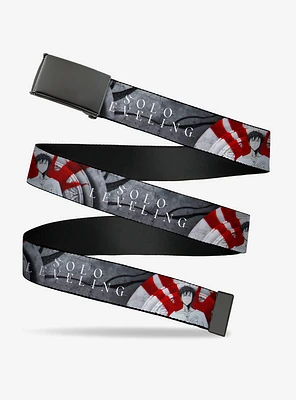 Solo Leveling Sung Jinwoo Anime Expo Pose Red Flip Web Belt
