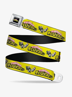 My Hero Academia Character Trio Pose & Title Logo Yellow Youth Seatbelt Buckle Belt